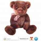 Russ Berrie TARTUFO Rich Chocolate Brown Teddy Bear 9" Plush Vintage Style Stuffed Animal