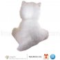 Big Fluffy White Russ Berrie Cat HANS Cuddly Plush Kitten 14" Tall Stuffed Animal Large Eyes RARE