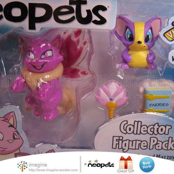Neopets Series 1 Collector Figure Pack Faerie Wocky & Mazzew Petpet