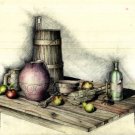 Full table - masa cu fructe si obiecte