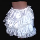 White Bridal Satin Lace trimmed Bloomers