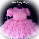 Bridal Satin and Organza Ruffled Dress and Panties