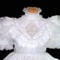 White Bridal Satin Ruffled Dress