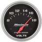 2-5/8" Voltmeter, 8-18V, Black Dial