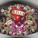 Ed Hardy Leather Bracelet (Love Kills Slowly)