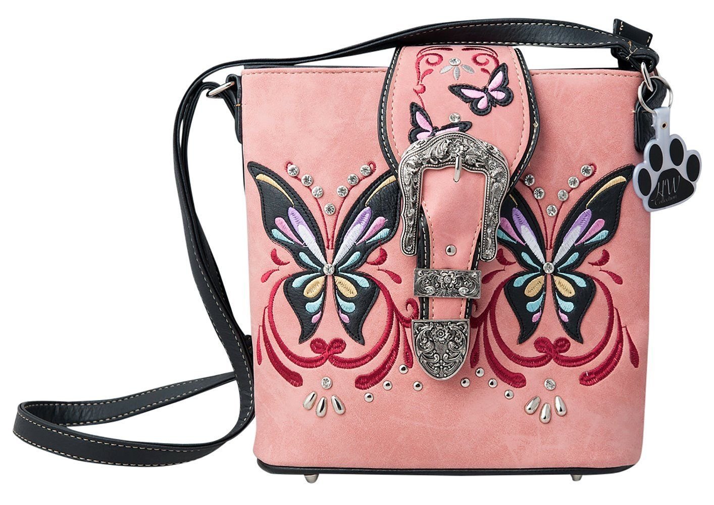 pink butterfly purse