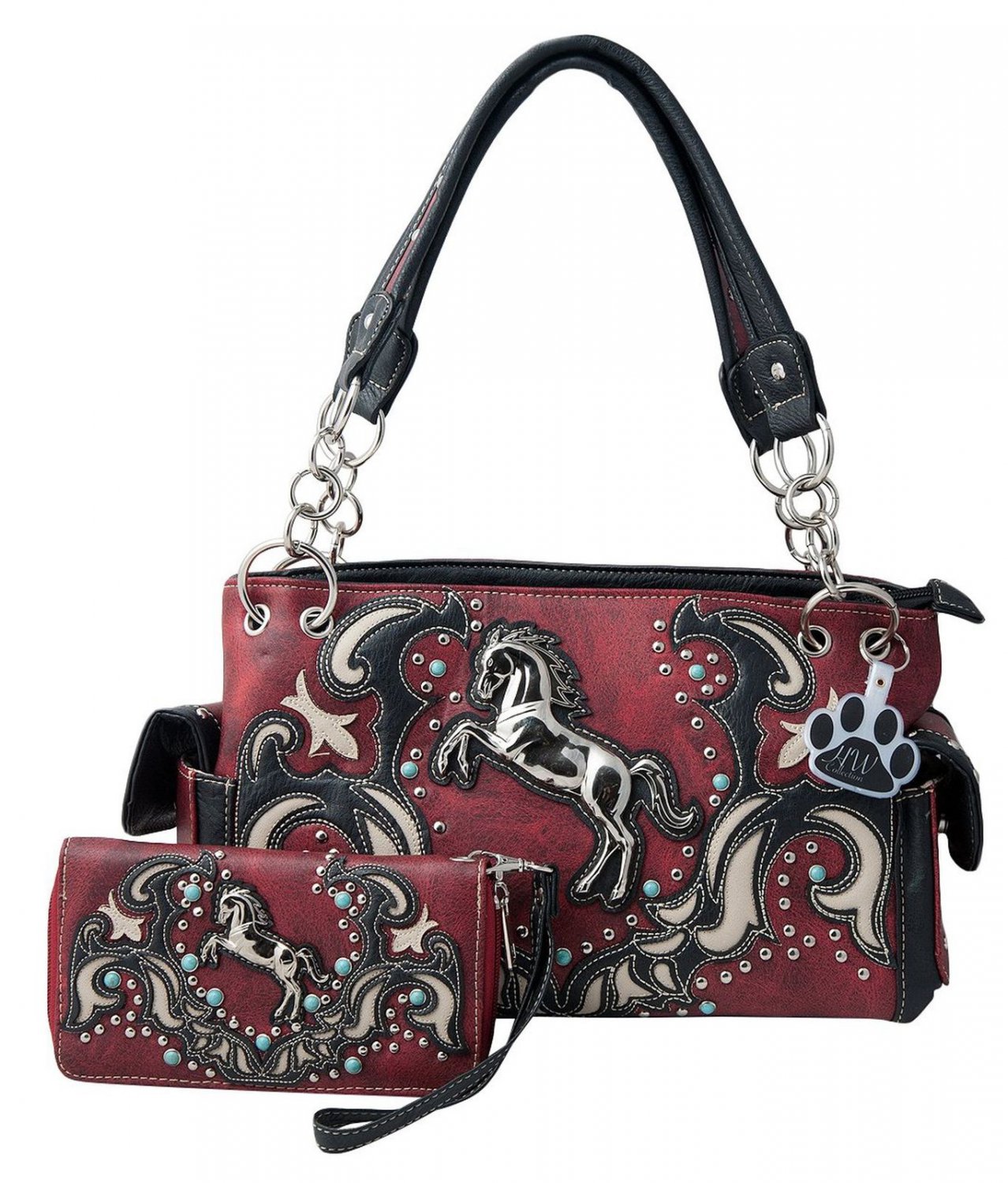 Western Horse Equestrian Shoe Cowgirl Concealed Carry Handbag Purse