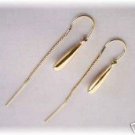 The Perfect Threader earring.  14k highly polished teardrop with safety.