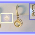 2ct champagne topaz half hoop 14k earrings.  Clever all year.
