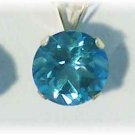 Perfect 14k paraiba-teal color topaz 6mm stud earrings and 8mm pendant
