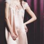 MB730002 Scarlet Red 100% Pure Silk One Piece Sleepwear Night Dress Gown Knee Length Clearance Sale