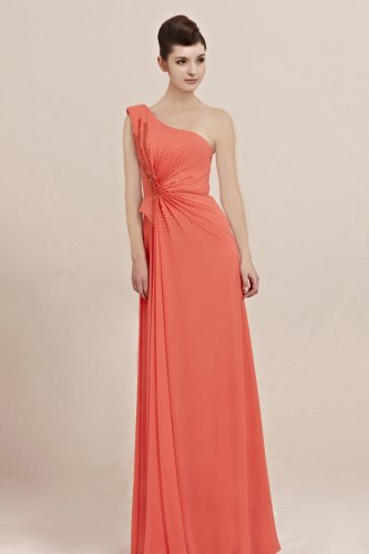 Orange Grecian Prom Formal Evening Gown CX830050