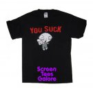 Family Guy Stewie You Suck T-shirt Size Medium