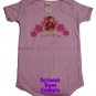 Curious George Pink Flowers Onesie Size Medium