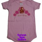 Curious George Pink Flowers Onesie Size Small
