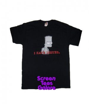 The Simpsons Bart I Have Issues T-shirt Size XL