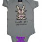 Happy Bunny I'm Cute, I Get It Blue Onesie Size Medium