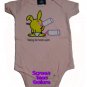 Happy Bunny Hitting The Bottle Pink Onesie Size Medium