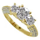 18K Yellow Gold Multi Diamond Ring