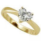 18K Yellow Gold Diamond Solitaire Ring