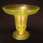 Vaseline Stretch Glass Vase Trumpet Vase Iridized