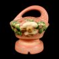 Roseville Pottery Pink hite Rose Flower Frog - Shape number 41