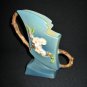 Roseville Pottery Apple Blossom Blue Fan Vase