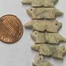 Stone Fox Beads 10 pc lot free ship Cut for Native American Market