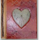 Leaf Notebook Journal Hand Crafted Bali Heart Design Natural New