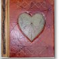 Leaf Notebook Journal Hand Crafted Bali Heart Design Natural New