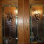 Pr Leaded Glass Doors