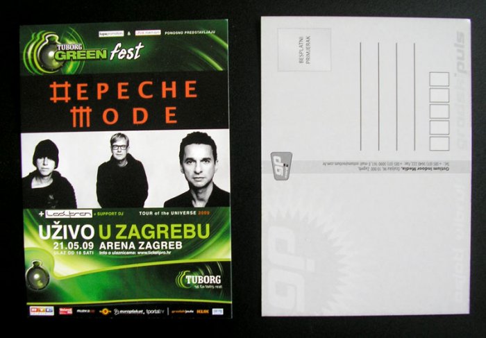 Depeche Mode 5 Promo POSTCARDS Zagreb Croatia - WITHDRAWN