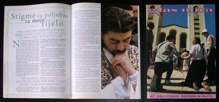 Glas Mira Medjugorje Croatian magazine Rev ZLATKO SUDAC, Pope BENEDICT XVI exclusive