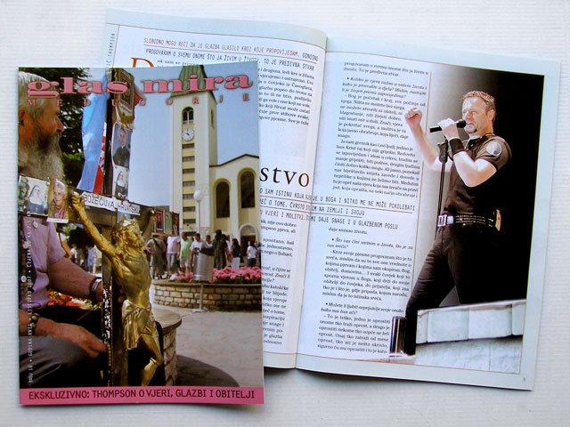 Glas Mira Medjugorje Croatian magazine MARKO PERKOVIC THOMPSON exclusive interview