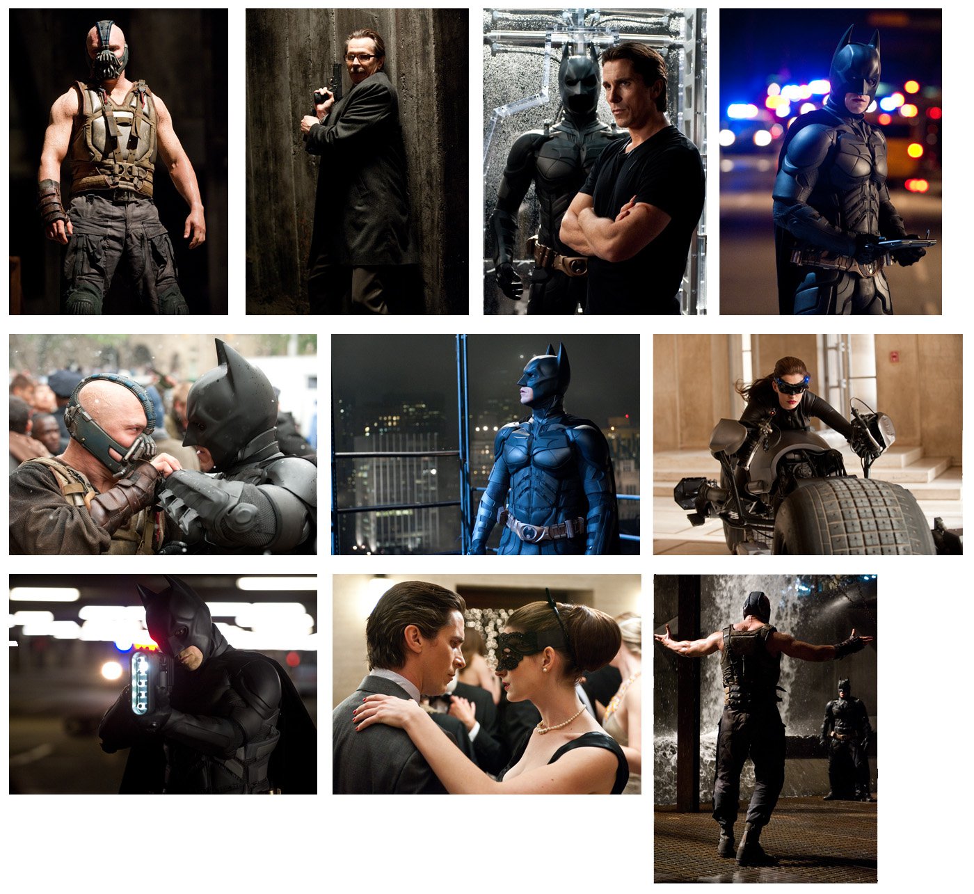 The Dark Knight Rises - 10 glossy PRESS PHOTOS Christian Bale