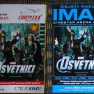 2 IMAX Movie PROGRAMS + TICKET Stub Croatia THE AVENGERS promo