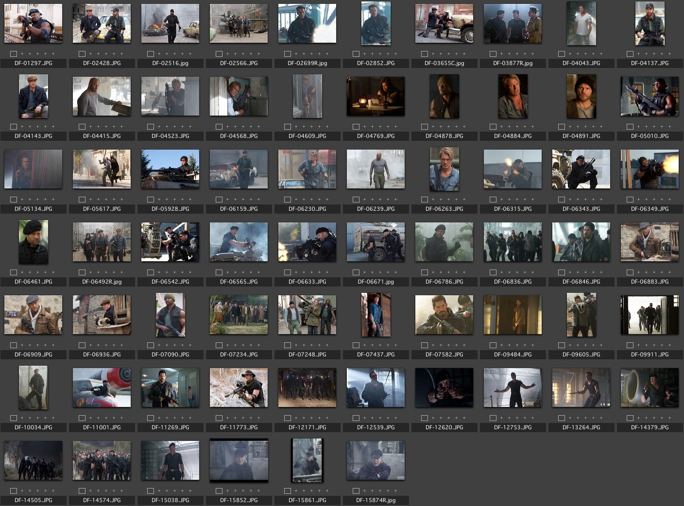 76 digital hi-res PRESS PHOTOS Expendables 2, promo collectible rare, Stallone Lundgren Norris