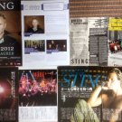 Sting - 11 Japanese, Croatian, Swedish vintage & new magazine clippings rare