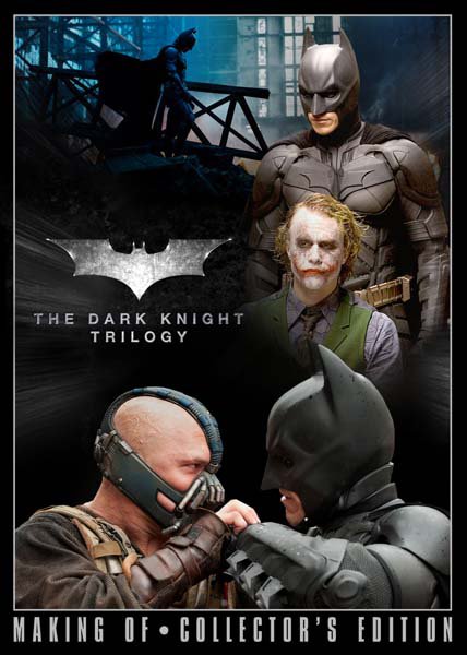 Batman Begins, Dark Knight, Rises - 4 DVD set PRESS KIT & TV PROMOS Bale, Heath Ledger, Nolan