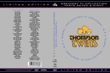 Thompson Twins video - Greatest TV Collection 7 & 8 - 2 DVD set promos interviews live