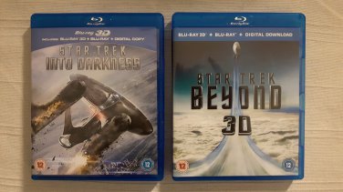 2x UK Blu-ray Star Trek Into Darkness & Beyond, 2D film & extras only (no 3D!)