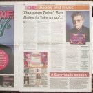 Thompson Twins Sub 89, Rewind live concert magazine clippings Reading Chronicle, Playboy, Tom Bailey