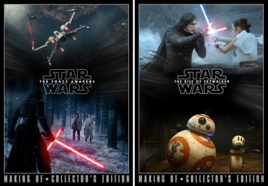 6 DVD Star Wars Force Awakens Rise of Skywalker Galaxy's Edge RARE extras TV promo