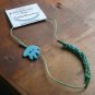 Kidz Curley Que handcrafted Beaded Necklace with Hand Button