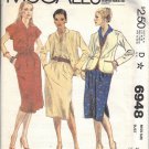 McCALL'S 6948 PATTERN 1980 SZ 14 MISSES' JACKET DRESS BELT UNCUT