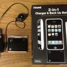 ISound from dreamGear 2-in1 CHARGER & BACK UP BATTERY FOR iPHONE 3G, iPHONE,iPOD ISound from dreamGear 2-in1 CHARGER & BACK UP BATTERY FOR iPHONE 3G, iPHONE,iPOD