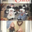 SIMPLICITY 9228 PATTERN CRAFTS BOY & GIRL COW 13",  BOY & GIRL PIG 13.5"