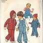 Simplicity 6636 SZ 1/2 Pattern Toddlers' Bell Bottom Overalls, Hooded Jacket