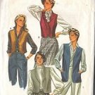 SIMPLICITY 6621 SIZE 10 PATTERN DATED 1984 MISSES' VEST 6 STYLES-ONLY 4 PICTURED