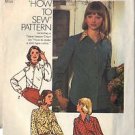 Simplicity 6517 Pattern Misses' blouse in size 16, dated 1974